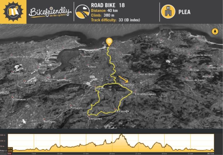 Ruta Bicicleta Carretera Nº18: Hoznayo - Emtranbasaguas - La Cavada - Liérganes - Solares Ruta Bicicleta Carretera Nº18: Hoznayo - Emtranbasaguas - La Cavada - Liérganes - Solares
